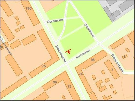 Схема рекламной плоскости по адресу Zt 021-2  майдан Згоди,6 ТЦ А2