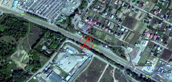 Схема рекламної площини за адресою Хмельницкая трасса (перед знаком Винница) выезд правая