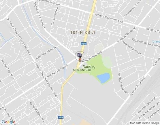 Схема рекламной плоскости по адресу просп. Свободы (ул.60л.Октября), перекр. с ул. Чкалова, возле Электростанции, напротив автошколы «СИЮЖ», самая крупная транспортная развязка