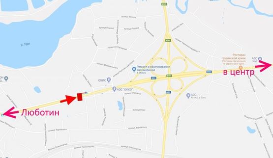 Схема рекламной плоскости по адресу Полтавский шлях- пост ГАИ-флажок№3-в центр