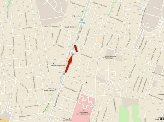 Схема рекламной плоскости по адресу вул. Рабоча, за магазином "Варус", призма/ул. Рабочая, за магазином "Закрома", призма