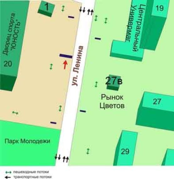 Схема рекламной плоскости по адресу пр.Мира,20, №33-Б2