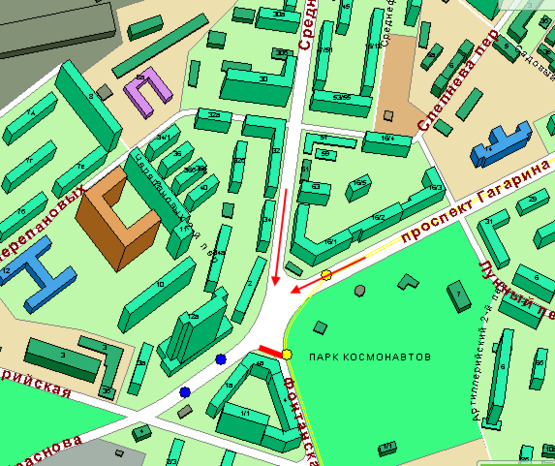 Схема рекламної площини за адресою пл. Среднефонтанская (Призма)