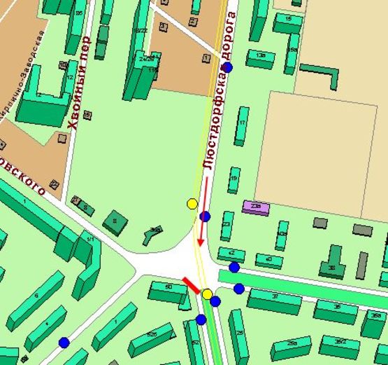 Схема рекламної площини за адресою Люстдорфская дорога, 50 (1-ая станция) (Призма)