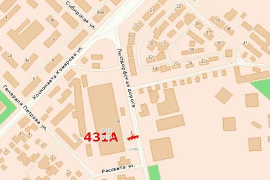 Схема рекламної площини за адресою Люсторфская дорога, 27/55 (3-ая станция) (Призма)