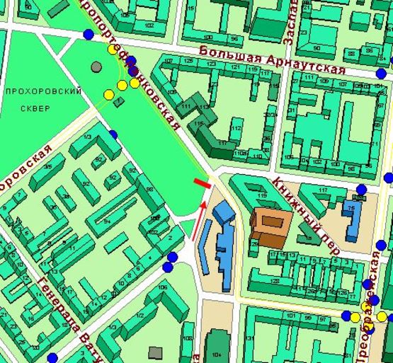 Схема рекламной плоскости по адресу ул.Мечникова, 100 (Призма)