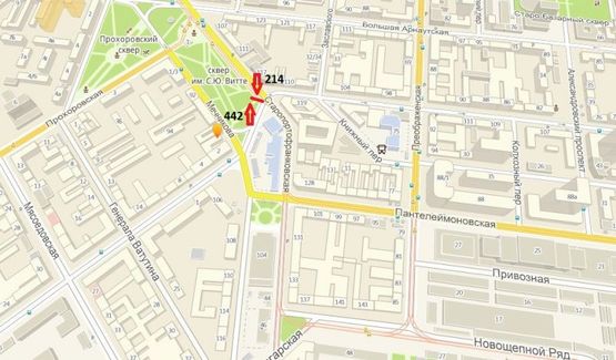 Схема рекламної площини за адресою ул. Мечникова, 102 (напротив) (Призма)