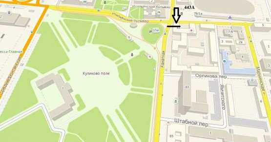 Схема рекламной плоскости по адресу ул. Канатная, 81 (Призма)