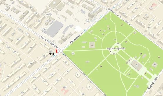 Схема рекламной плоскости по адресу ул. Космонавтов, 38/1 (Призма)