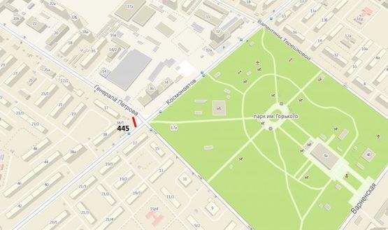 Схема рекламної площини за адресою ул. Космонавтов, 38/1 (Призма)