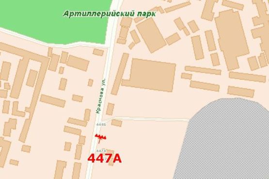 Схема рекламної площини за адресою ул. Краснова, 3-Б/2 (Призма)