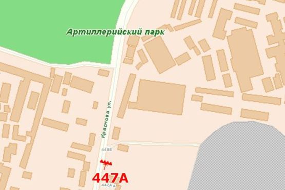 Схема рекламної площини за адресою ул. Краснова, 3-Б/2 (Призма)