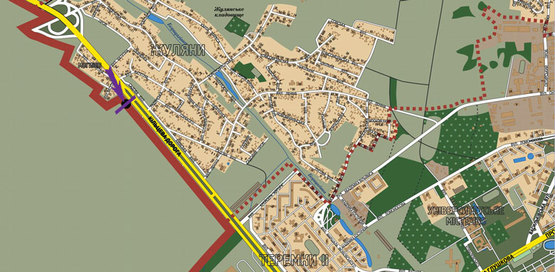 Схема рекламної площини за адресою Кольцевая дорога,200м до гостиницы "Нотеl",напртив рынка  а\з "Жуляны"(верхняя пл.)