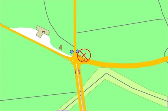 Схема рекламної площини за адресою Гостомельское шоссе/ул.Городская