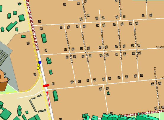 Схема рекламної площини за адресою 5 ст. Люстдорфской дор. - Китобойная (в город левый Призма)