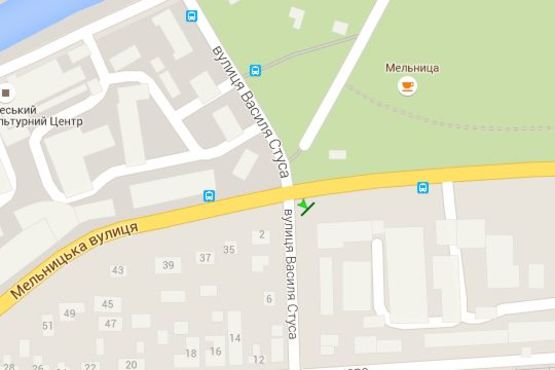 Схема рекламної площини за адресою Мельницька вул. - Василя Стуса вул. (права)