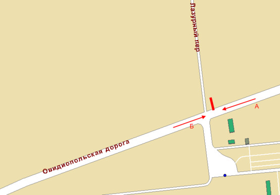 Схема рекламної площини за адресою Овидиопольская дор. - 7-й км (из города Призма)