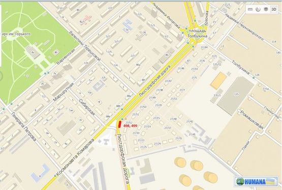 Схема рекламной плоскости по адресу 3 станция Люстдорфской дороги, 27/53 (Призма правая)