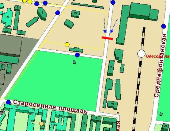 Схема рекламної площини за адресою пл. Старосенная (из города левый)