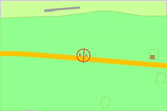 Схема рекламной плоскости по адресу Стеценка (Сирецький Гай), за 380 метрів до перехрестя з вул. Саратовська