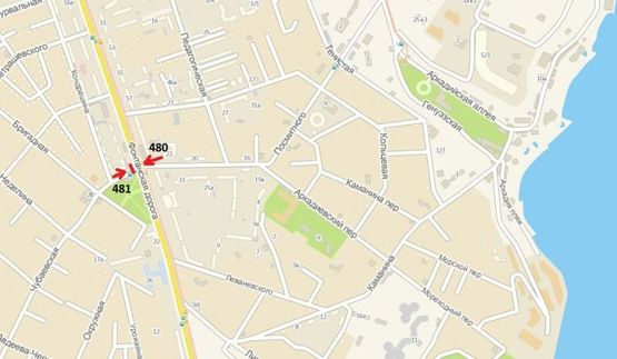 Схема рекламной плоскости по адресу ул. Чубаевская, 1/7 (напротив) - 7-я ст. Б. Фонтана (призма)