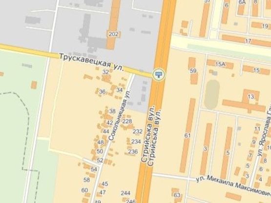 Схема рекламной плоскости по адресу вул.Стрийська 59, ринок Підземний, з центру