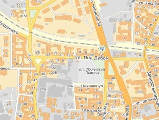 Схема рекламной плоскости по адресу вул.Б.Хмельницького-вул.Кукурудзяна, правий (кільце)