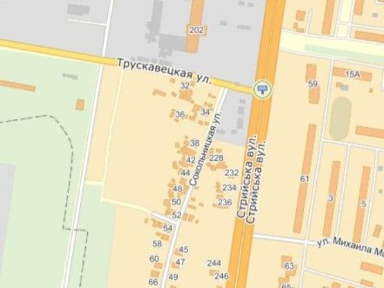 Схема рекламної площини за адресою вул.Стрийська 59, ринок Підземний, до центру