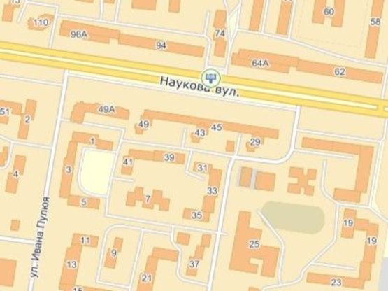 Схема рекламної площини за адресою вул.Наукова 94, до вул.Кульпарківської, маг. 1001 дрібниця