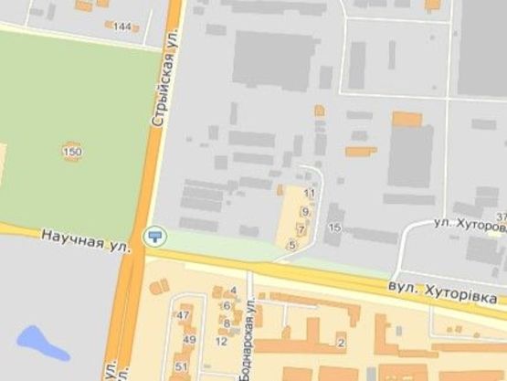 Схема рекламної площини за адресою вул.Стрийська-вул.Хуторівка, до центру (правий)