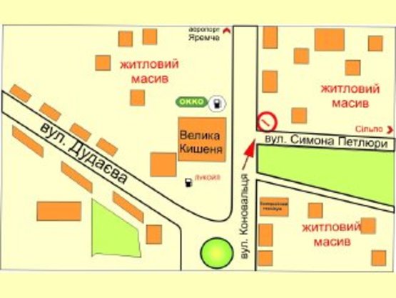 Схема рекламной плоскости по адресу Коновальця-Петлюри перехрестя                            освітлення