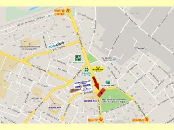Схема рекламної площини за адресою Галицька -Василіянок перехрестя