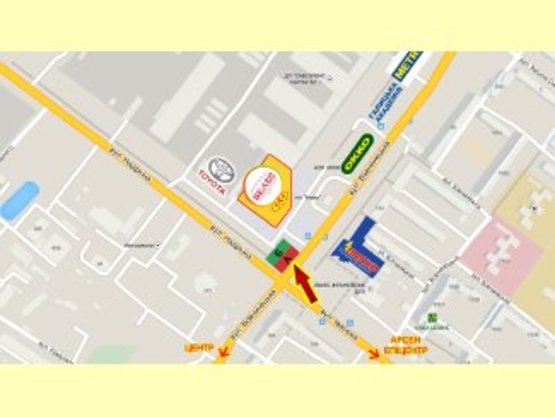 Схема рекламной плоскости по адресу Вовчинецька-Надрічна  перехрестя  СМ "555", METRO