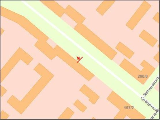 Схема рекламної площини за адресою пр.Соборний, 171 Сельпо, ст.А