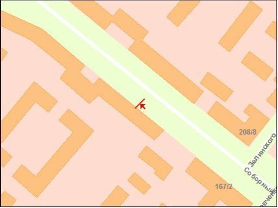 Схема рекламної площини за адресою пр.Соборний, 171 Сельпо, ст.Б