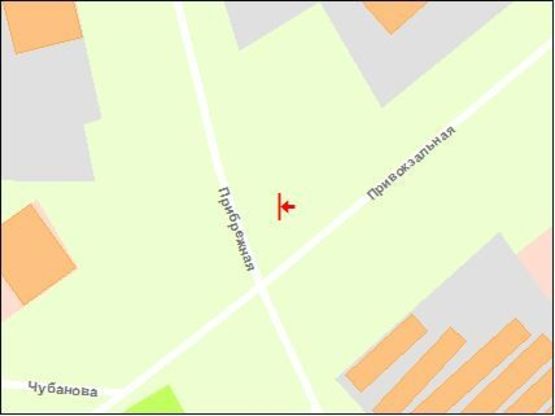 Схема рекламної площини за адресою Набережна-вул.Привокзальна (3-хгр) від вокзалу