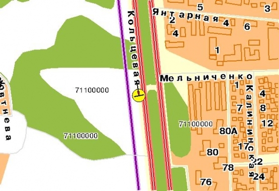 Схема рекламної площини за адресою ул. Б. Окружная / супермаркет "Билла" (верхняя)