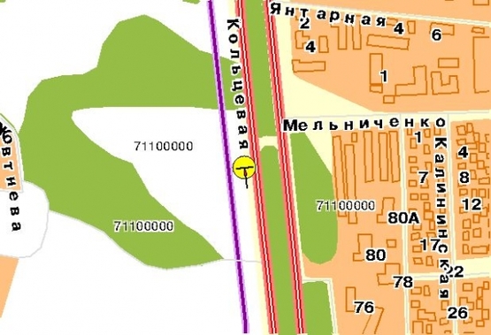 Схема рекламной плоскости по адресу ул. Б. Окружная / супермаркет "Билла" (нижняя)