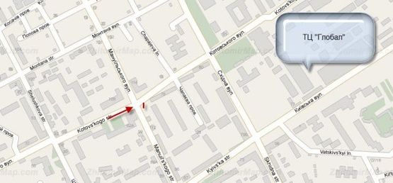 Схема рекламной плоскости по адресу Михайла Грушевського, 78