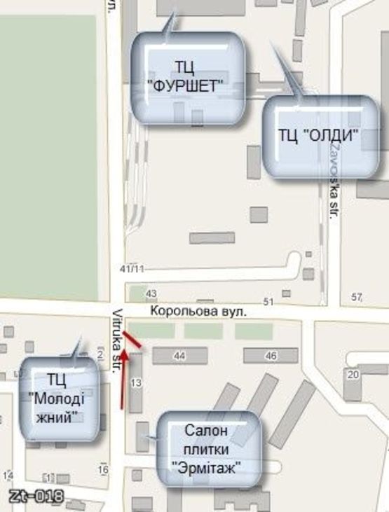 Схема рекламной плоскости по адресу Вітрука, 13