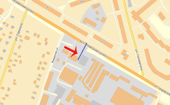 Схема рекламной плоскости по адресу Борисполь ул.Киевский шлях (А2) правый/АТБ,рынок Зоряный-ПРИЗМА