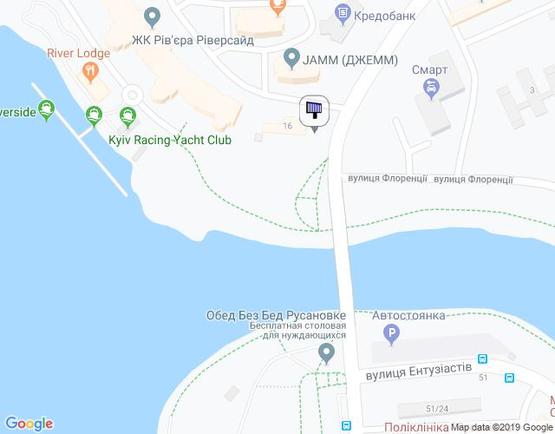 Схема рекламной плоскости по адресу ул.Р.Окипной,6/на Русановку,мост Патона (А) призма