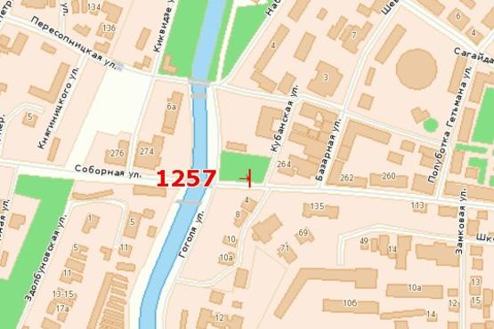 Схема рекламной плоскости по адресу Соборна вул., 264