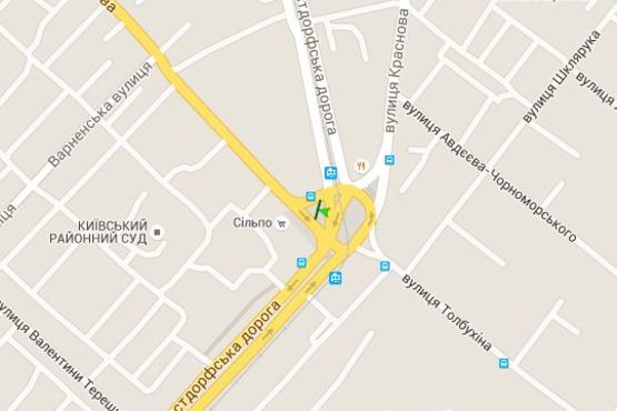 Схема рекламної площини за адресою Толбухіна пл. - Краснова вул. - Академіка Філатова вул. - Люстдорфська дорога (з боку вул. Краснова права)