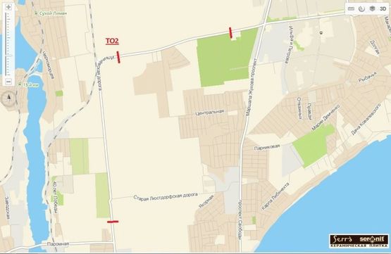 Схема рекламної площини за адресою Н04 Одесса - Ильичевск км11+860м (поворот на Сухой лиман) (з міста ліва)