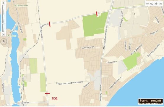 Схема рекламної площини за адресою Н04 Одесса-Ильичевск км16+320м (Рыбпорт) (в город правый)