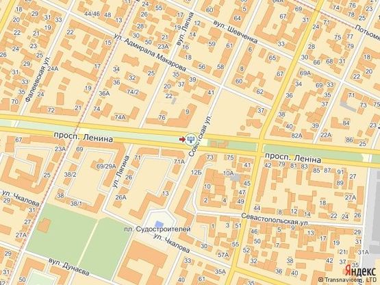 Схема рекламной плоскости по адресу пр.Ленина - ул. Советская