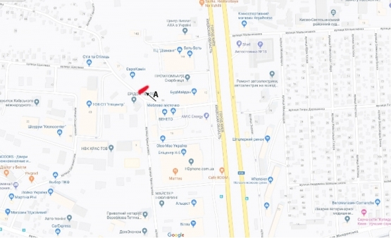 Схема рекламной плоскости по адресу ул. Б. Окружная, поворот на (ул. Кришталева,6) -"Эпицентр"/БудМайдан/Мебельный Городок