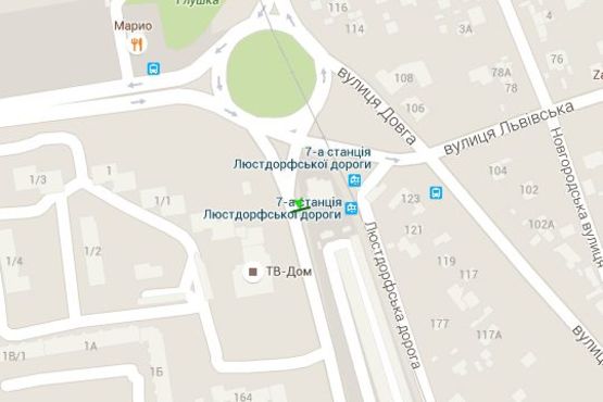 Схема рекламной плоскости по адресу Люстдорфська дорога, 162