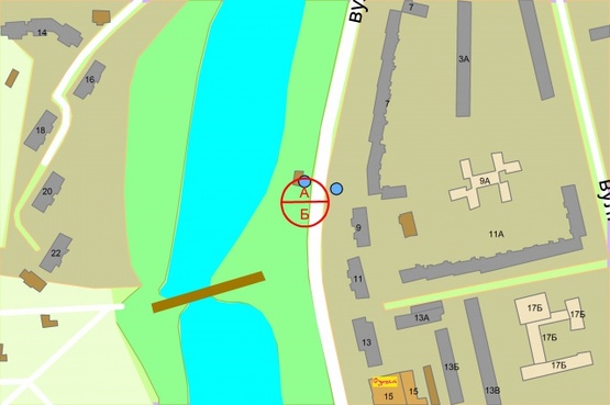 Схема рекламной плоскости по адресу Райдужна, 9 навпроти